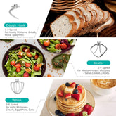 Stand Mixer 6.2L – Powerful Electric Food Mixer with Bowl, Dough Hook, Wire Whip & Beater – Adjustable Speeds – Blue